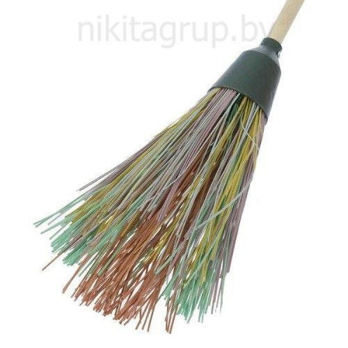 Метла для уборки улиц п/п круглая с черенком
