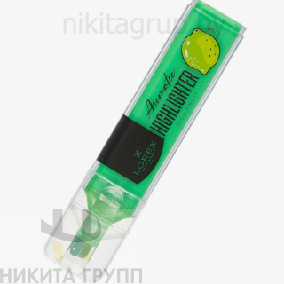 Маркер текстовыделитель LOREX Aromatic 1-3,5 мм зеленый неон скошенный прозрачный корпус
