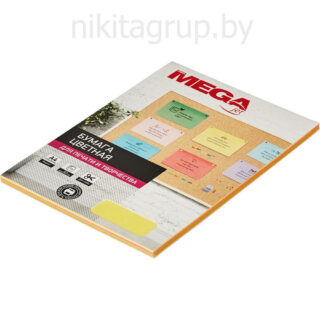 Бумага цветная A4, 75г/м, 100 л. "Promega jet" mix neon