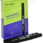 Маркер перманентный INFORMAT PERMANENT 1-5 мм черный круглый