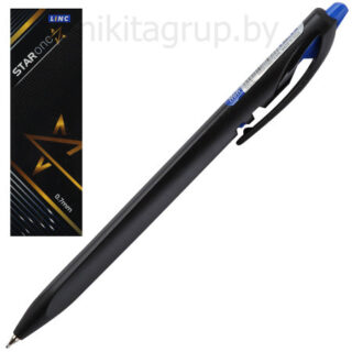 Ручка шариковая автоматическая Linc StarOne синяя 0,7 мм