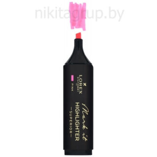 Маркер текстовыделитель LOREX Mark it SUPERIOR 1-5 мм розовый неон скошенный soft touch