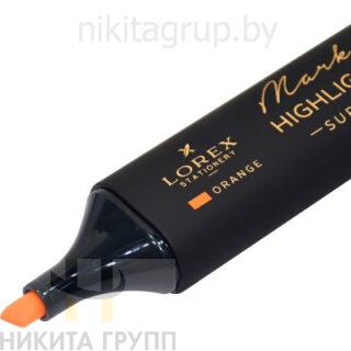 Маркер текстовыделитель LOREX Mark it SUPERIOR 1-5 мм оранжевый неон скошенный soft touch