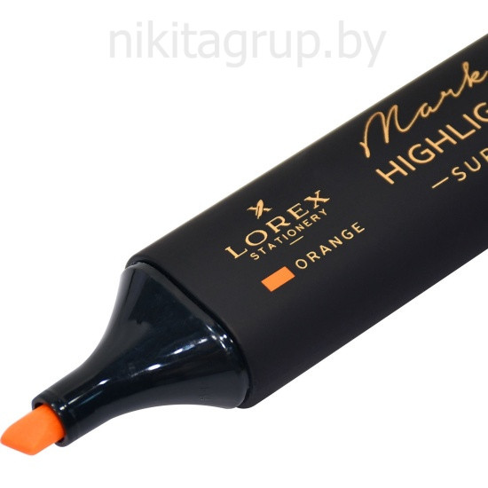 Маркер текстовыделитель LOREX Mark it SUPERIOR 1-5 мм оранжевый неон скошенный soft touch