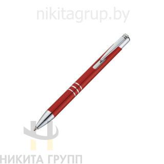 Ручка шариковая автоматическая Ascot Easy Gifts 0,7 мм метал. красный/серебристый синий