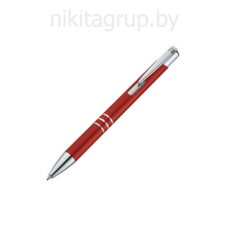 Ручка шариковая автоматическая Ascot Easy Gifts 0,7 мм метал. красный/серебристый синий