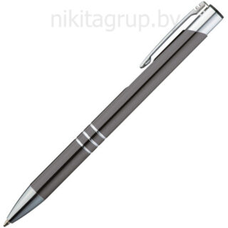 Ручка шариковая автоматическая Ascot Easy Gifts 0,7 мм метал. графит/серебристый синияя