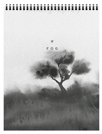 Блокнот А5 60 л в точку LOREX SILENT LANDSCAPE на гребне (спирали)