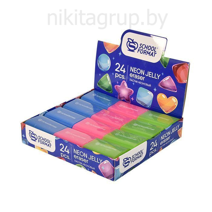 Ластик 35х45х15 NEON JELLY ассорти мягкий