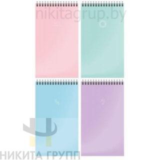 Блокнот А7 40 л. Пастель для себя на гребне клетка
