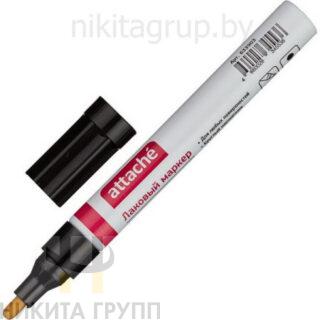 Маркер лаковый краска (лаковый) Attache 4 мм черный