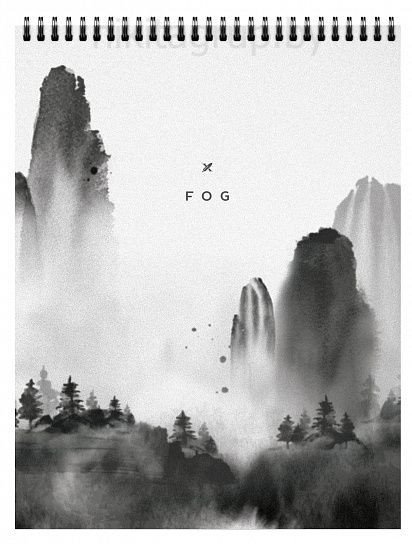 Блокнот А5 60 л в точку LOREX SILENT LANDSCAPE на гребне (спирали)