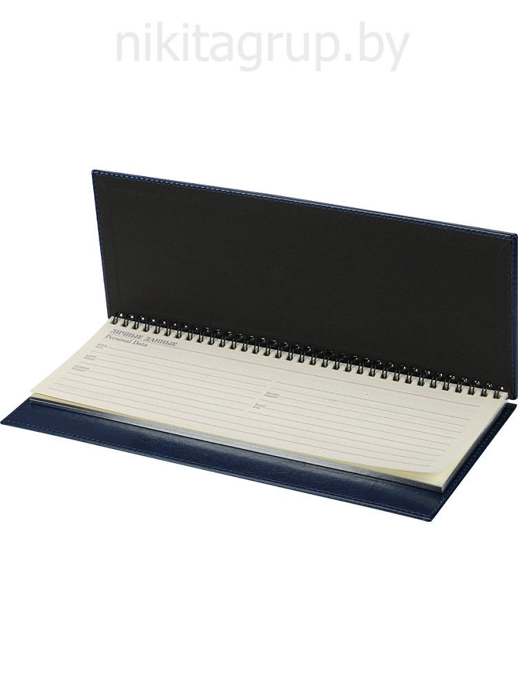 ПЛАНИНГ 56 л. недатированный SELECTION - BLUE на гребне кожзам (синий), серебристый срез 300х130мм