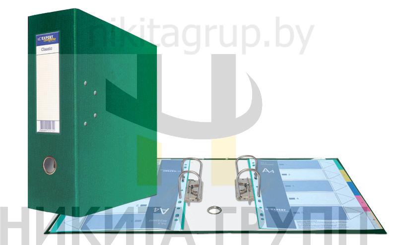 Папка-Регистратор PVC 125 мм A4 арочный механизм зеленый
