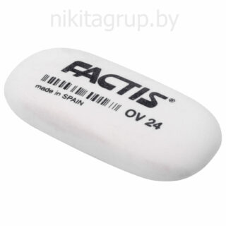 Ластик OV 24 49х24х9 цвет ассорти овальный мягкий