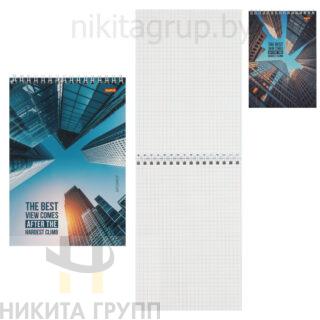 Блокнот А5 40л Городские Небоскребы ассорти на гребне