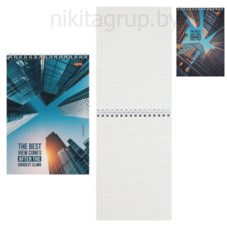 Блокнот А5 40л Городские Небоскребы ассорти на гребне