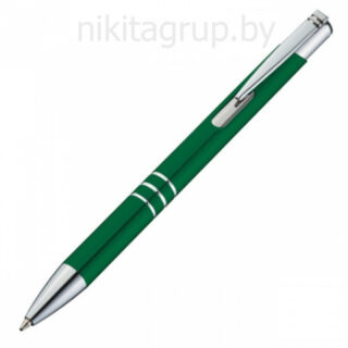 Ручка шариковая автоматическая Ascot Easy Gifts 0,7 мм метал. зеленый/серебристый синий
