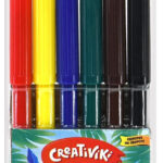 Фломастеры Creativiki классические 6 цв. круглый корпус, легкосмываемые, блистер