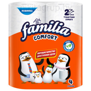 Бумага туалетная FAMILIA COMFORT 2слоя 4 рулона