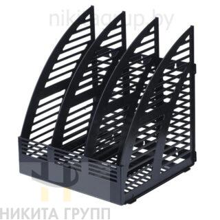 Лоток вертикальный 240мм 3 отделения сборный черный