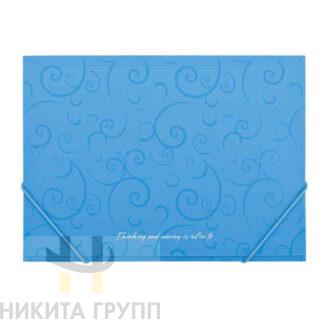 Папка с резинкой А4 BAROCCO синий