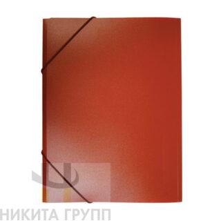 Папка на резинке A4 пластик красная