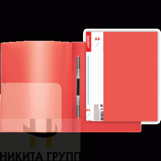 Папка с пружинным скоросшивателем A4 600мкм карман КРАСНАЯ