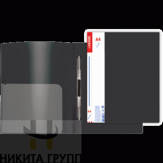 Папка с пружинным скоросшивателем A4 600мкм карман ЧЁРНАЯ