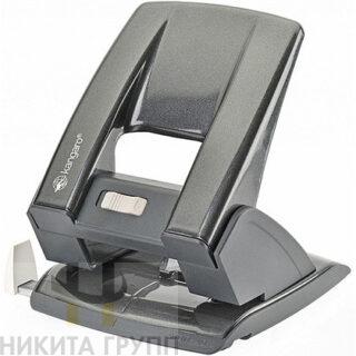 Дырокол 40 листов "Aion-40 Metallic Grey" Kangaro линейка, серый металлик