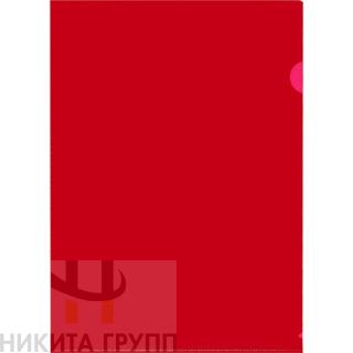 Папка-уголок, А4, 180мкм, ЯРКО-КРАСНЫЙ