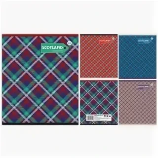Тетрадь клетка А5 48л Шотландская клетка