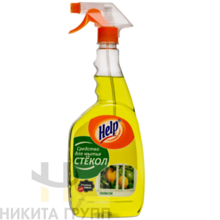 Средство для мытья стекол 750мл лимон Help