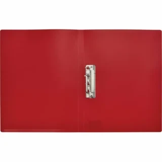 Папка с прижимом А4 550мкм пластик Красная