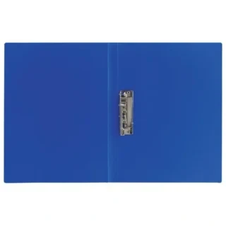 Папка с прижимами 1 зажим пластик А4 550 мкм СИНЯЯ