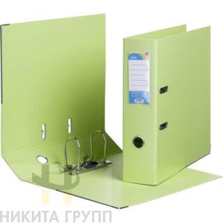 Папка-регистратор A4 75 мм двусторонний метал окант САЛАТОВАЯ