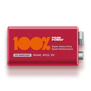Элемент питания (крона) PeakPower 6F22/9V
